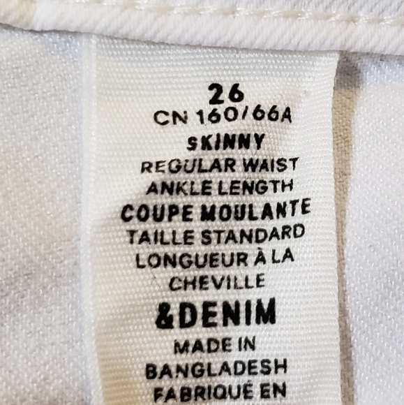 &Denim White Skinny Jeans - Picture 3 of 3